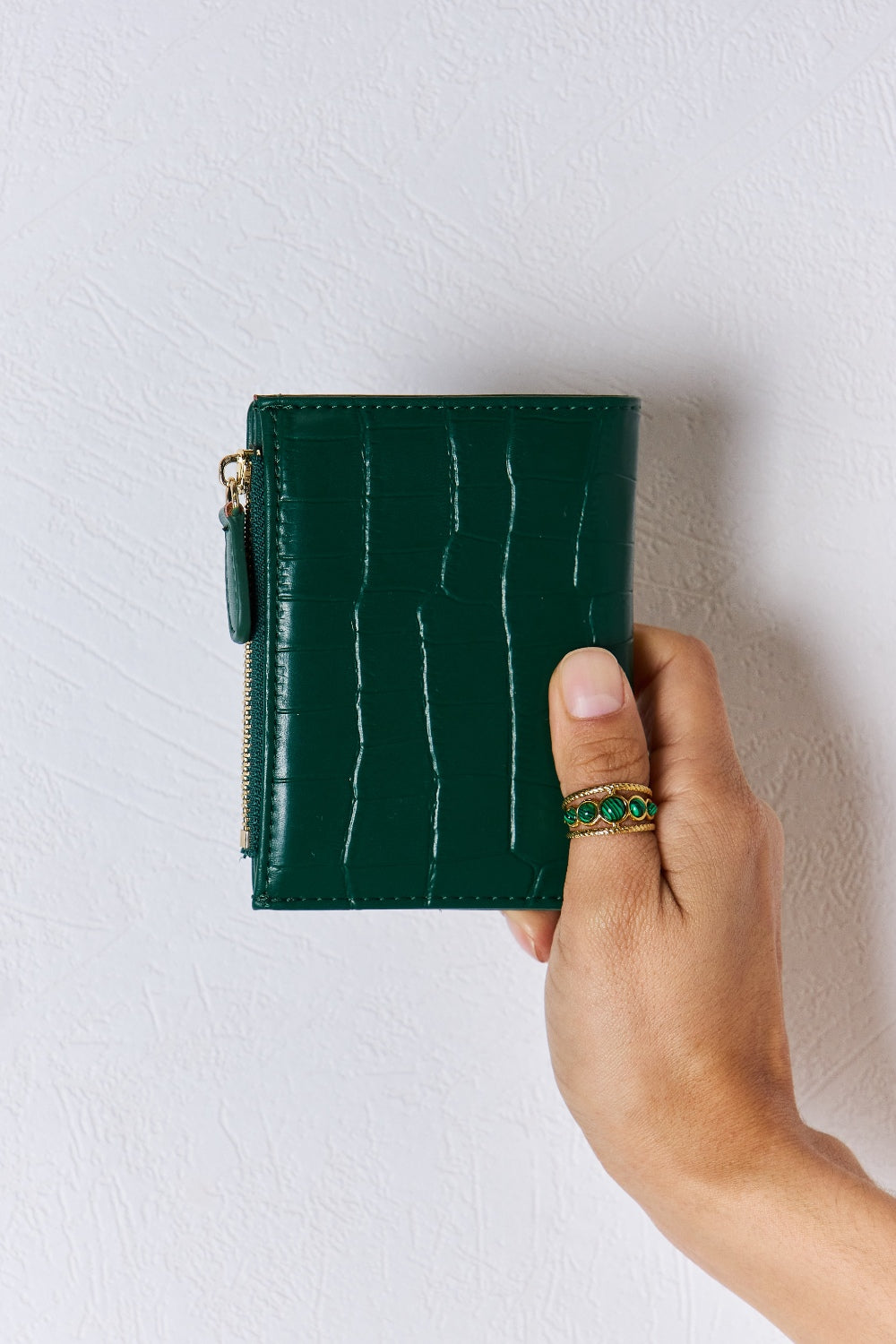 David Jones Texture PU Leather Mini Wallet - RebelReine Apparel & Co.