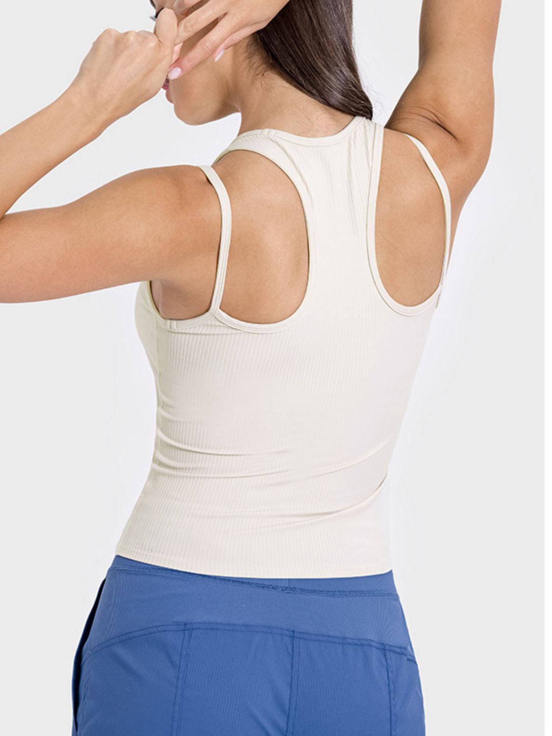 Cutout Round Neck Racerback Active Tank - RebelReine Apparel & Co.