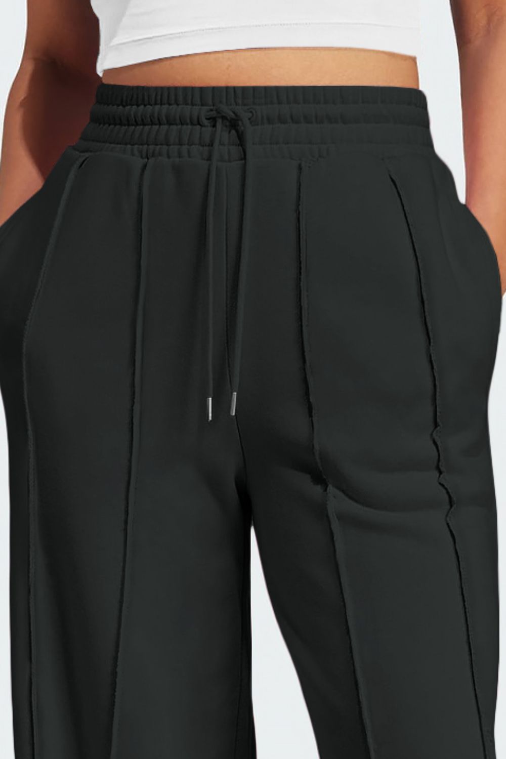 Drawstring Wide Leg Active Pants - RebelReine Apparel & Co.