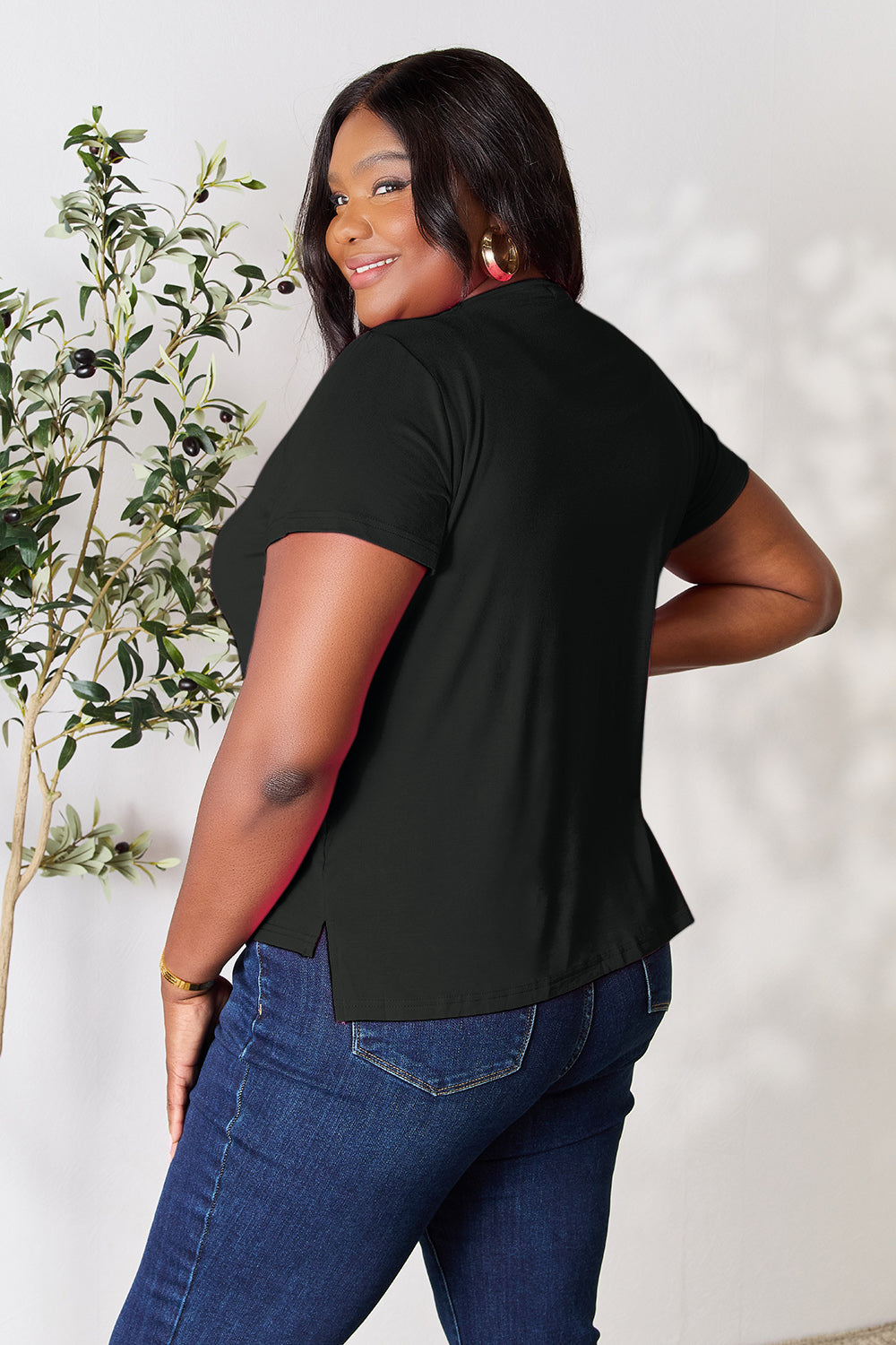 Basic Bae Full Size Round Neck Short Sleeve T-Shirt - RebelReine Apparel & Co.