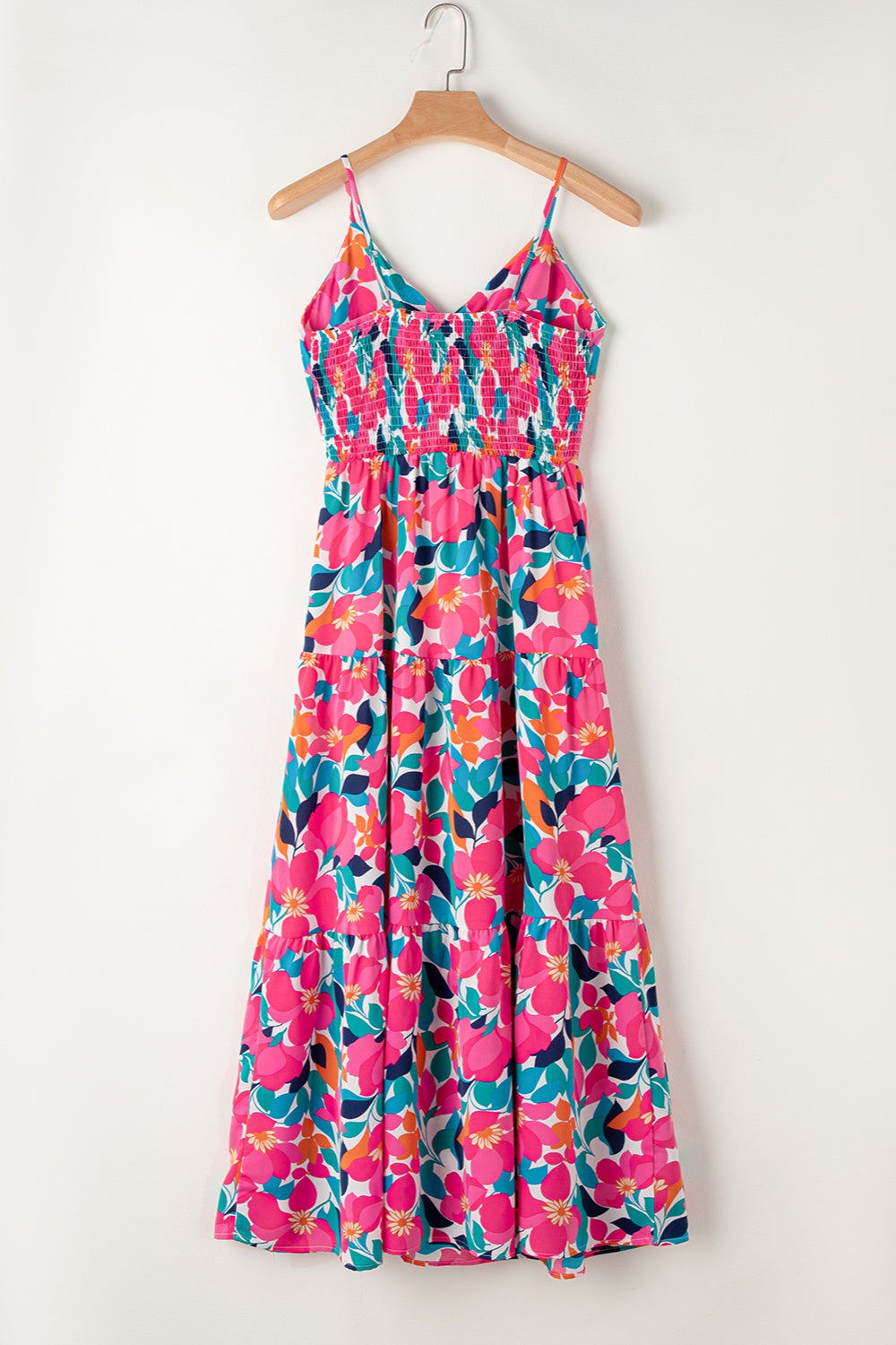 Printed V-Neck Maxi Cami Dress - RebelReine Apparel & Co.