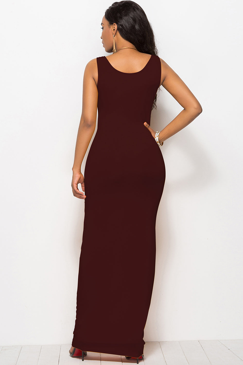 Scoop Neck Wide Strap Maxi Dress - RebelReine Apparel & Co.