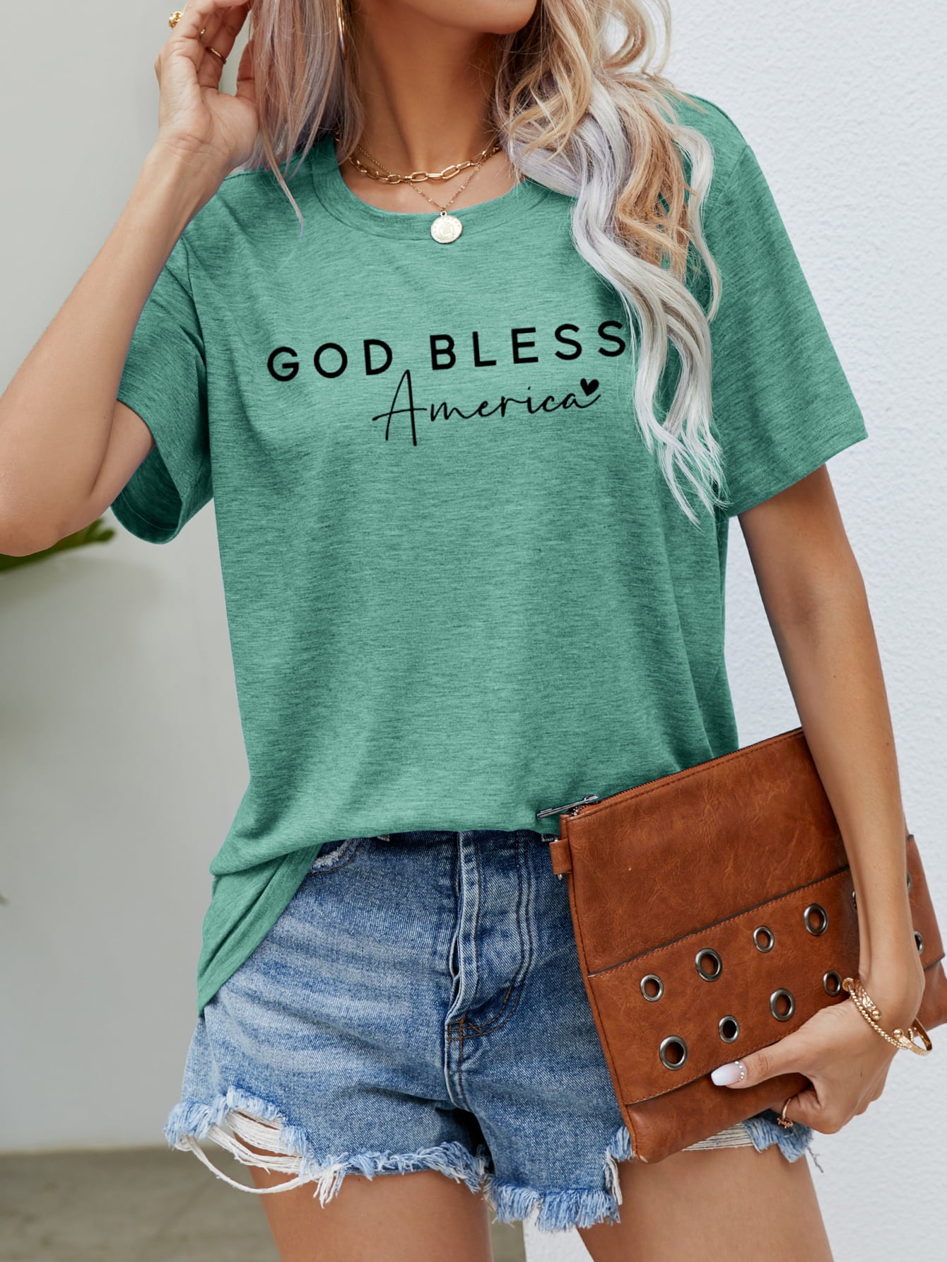 GOD BLESS AMERICA Graphic Short Sleeve Tee - RebelReine Apparel & Co.