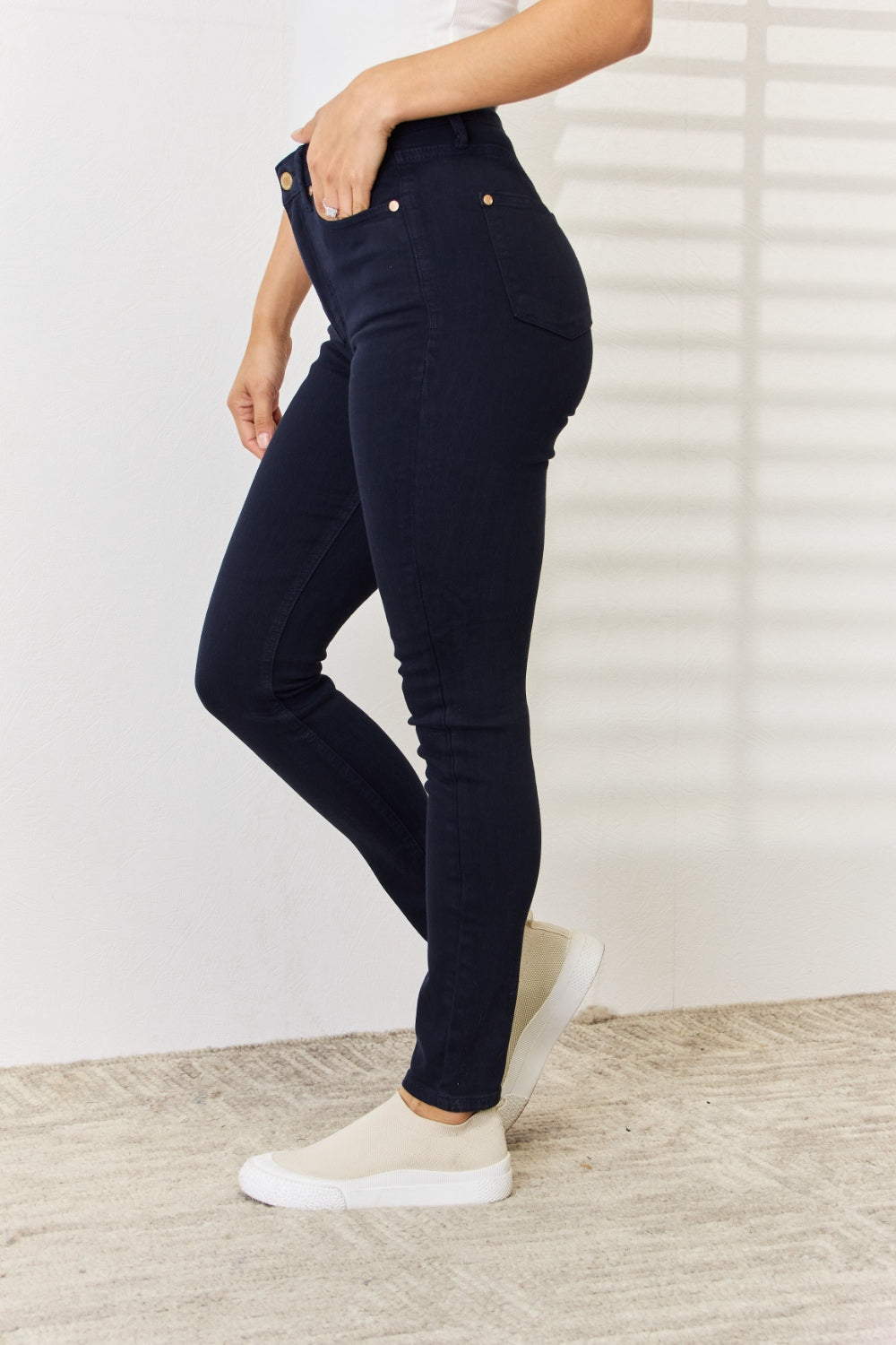 Judy Blue Full Size Garment Dyed Tummy Control Skinny Jeans - RebelReine Apparel & Co.