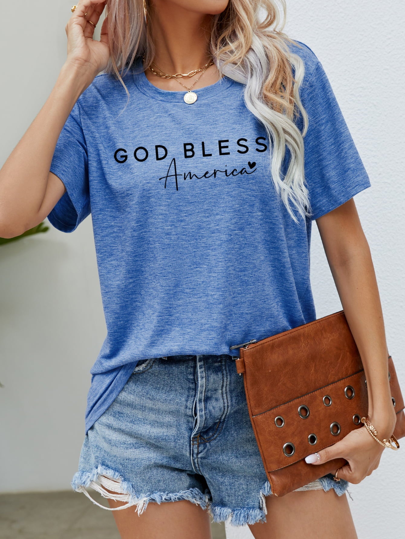 GOD BLESS AMERICA Graphic Short Sleeve Tee - RebelReine Apparel & Co.