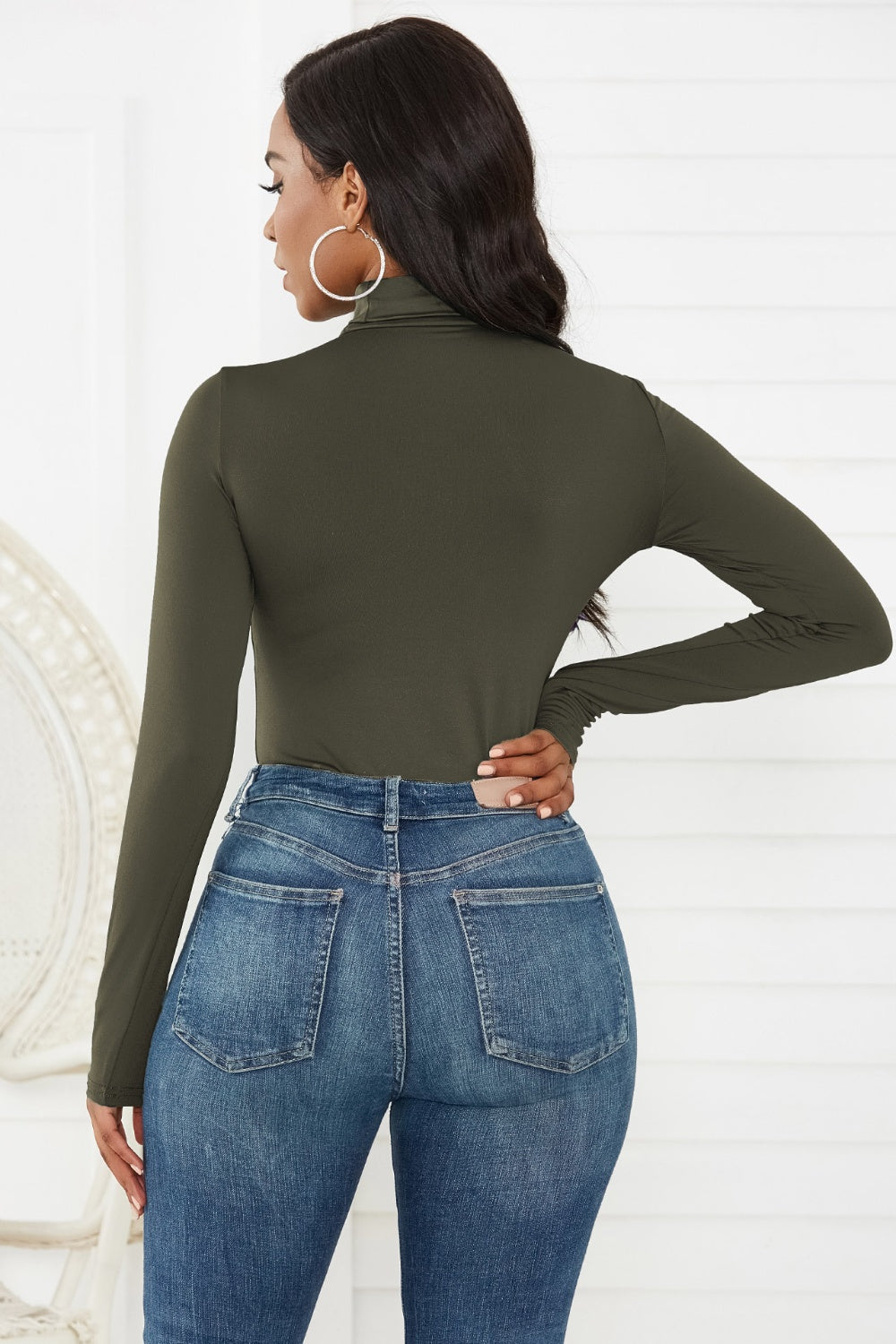 Turtleneck Long Sleeve Bodysuit - RebelReine Apparel & Co.