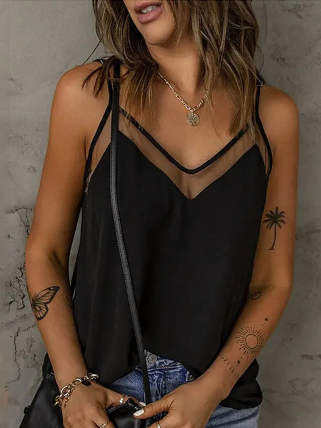 Full Size V-Neck Spaghetti Strap Cami - RebelReine Apparel & Co.