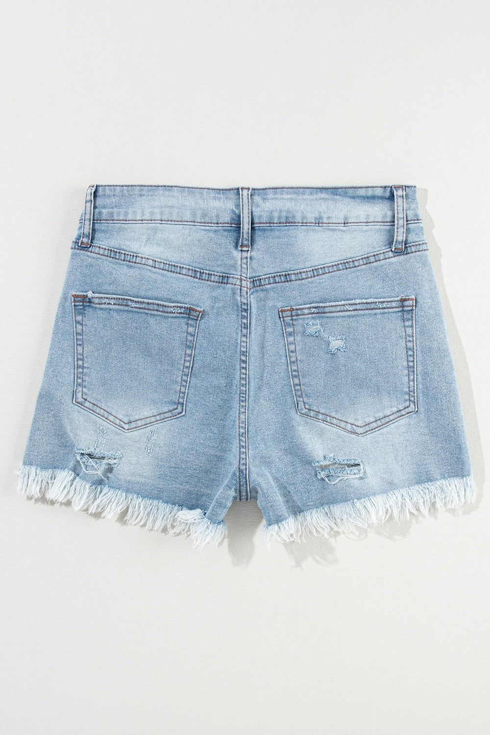 Distressed Raw Hem Denim Shorts - RebelReine Apparel & Co.