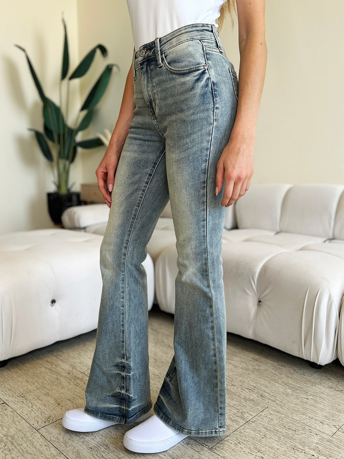 Judy Blue Full Size High Waist Flare Jeans - RebelReine Apparel & Co.