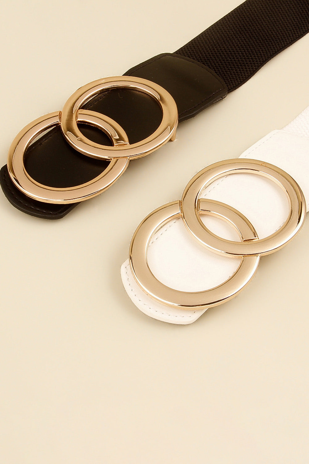 Zinc Alloy Buckle Elastic PU Belt - RebelReine Apparel & Co.