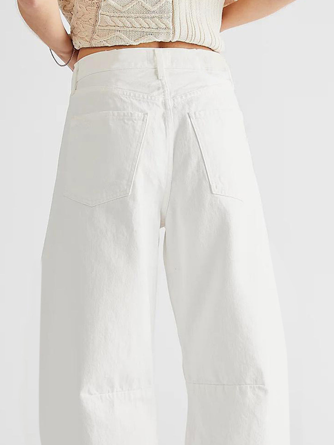 Raw Hem Wide Leg Jeans with Pockets - RebelReine Apparel & Co.