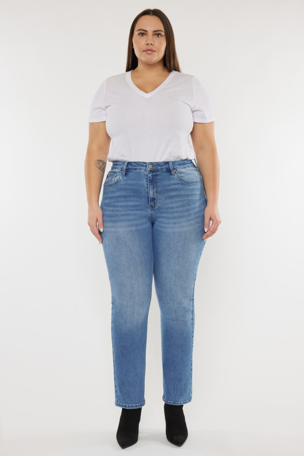 Kancan Full Size Cat's Whiskers High Waist Jeans - RebelReine Apparel & Co.