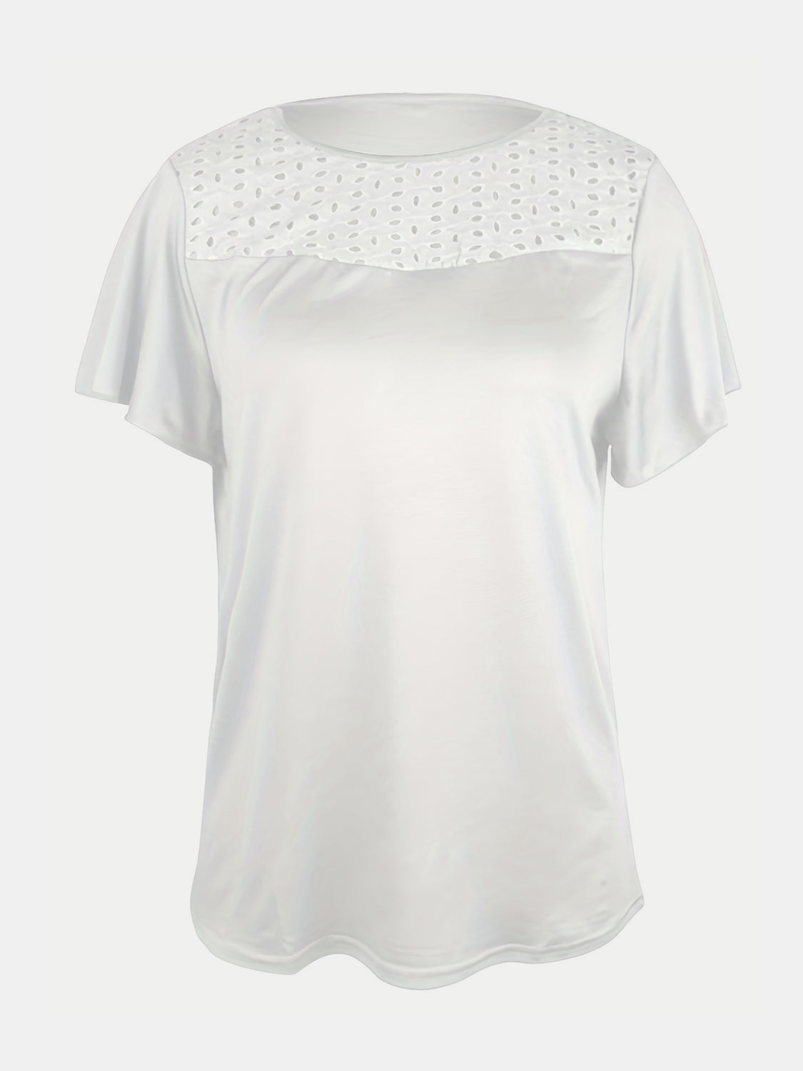 Full Size Ruffled Round Neck Short Sleeve Blouse - RebelReine Apparel & Co.