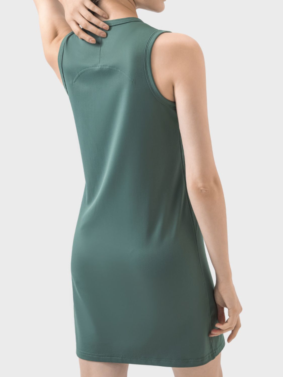 Round Neck Sleeveless Active Dress - RebelReine Apparel & Co.