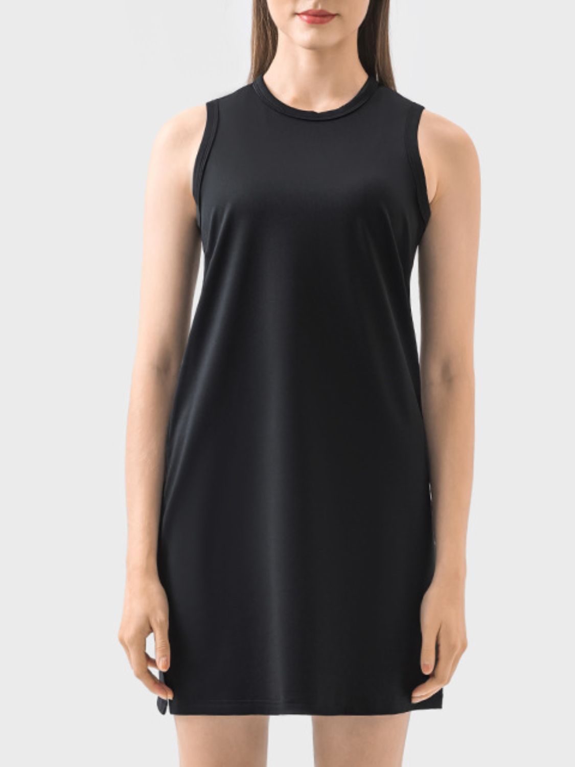 Round Neck Sleeveless Active Dress - RebelReine Apparel & Co.