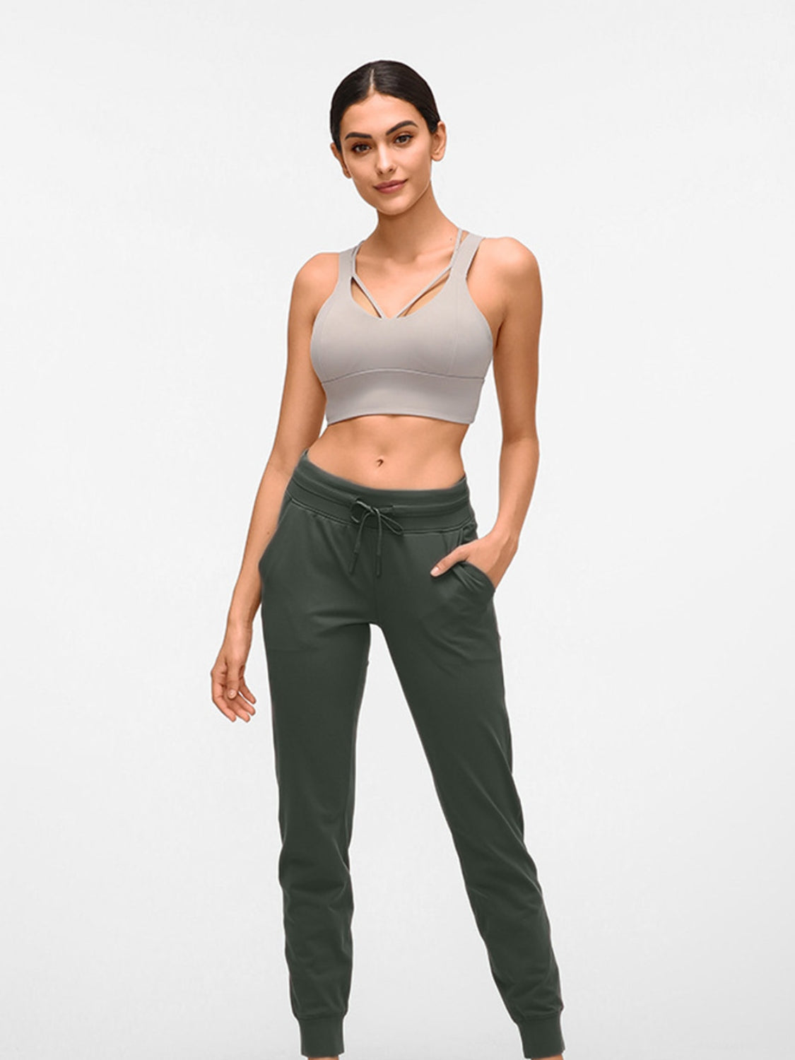 Double Take Tied Joggers with Pockets - RebelReine Apparel & Co.