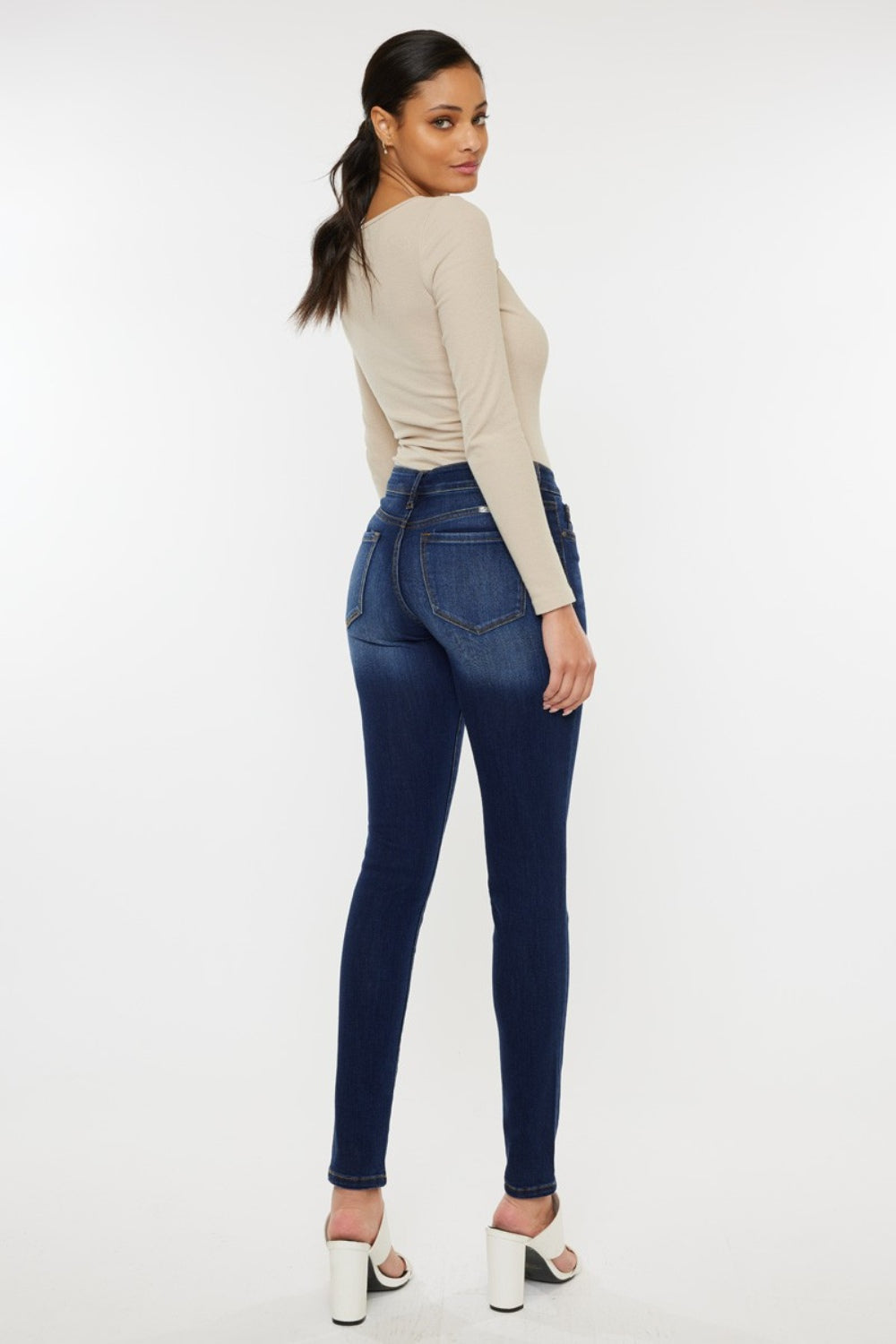 Kancan Mid Rise Gradient Skinny Jeans - RebelReine Apparel & Co.