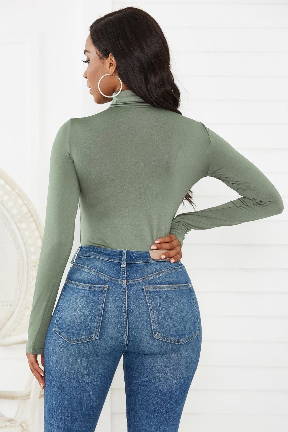 Turtleneck Long Sleeve Bodysuit - RebelReine Apparel & Co.