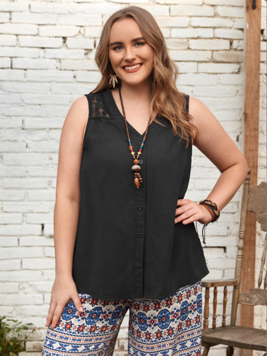 Plus Size V-Neck Tank - RebelReine Apparel & Co.