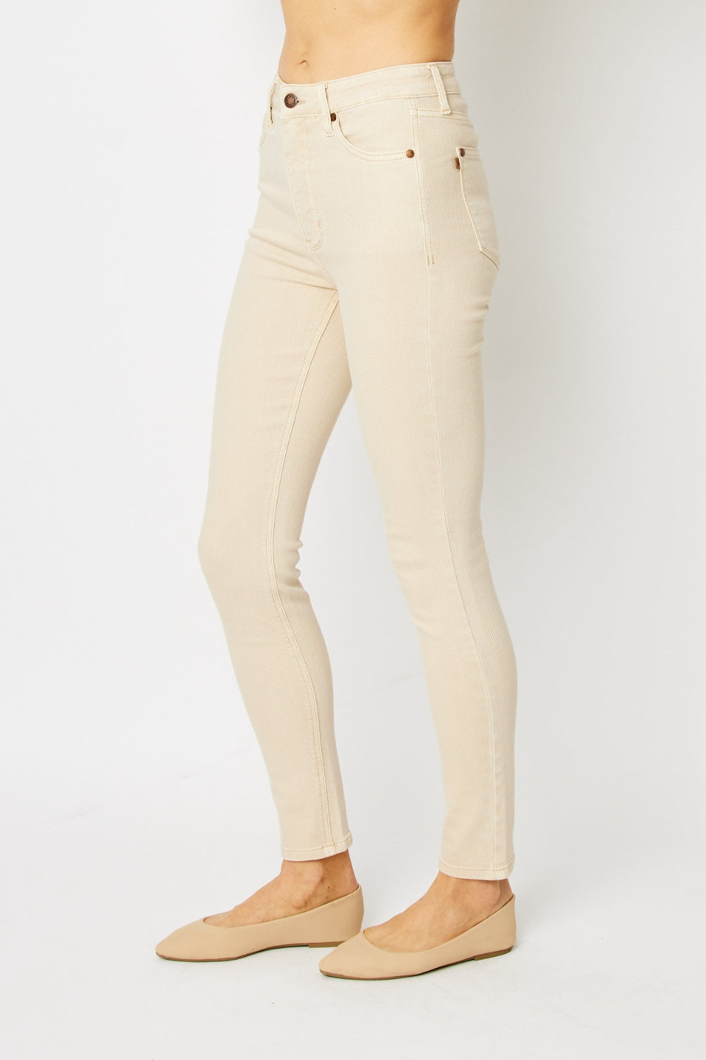 Judy Blue Full Size Garment Dyed Tummy Control Skinny Jeans - RebelReine Apparel & Co.