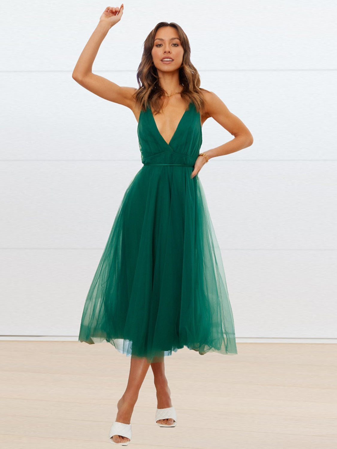 Backless Crisscross Sleeveless Midi Dress - RebelReine Apparel & Co.