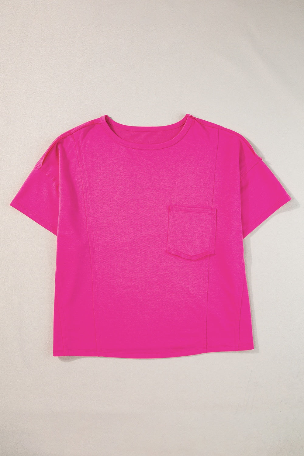 Pocketed Round Neck Short Sleeve T-Shirt - RebelReine Apparel & Co.