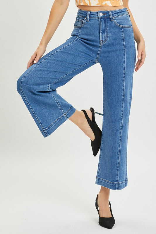 Risen Full Size High Rise Wide Leg Jeans - RebelReine Apparel & Co.