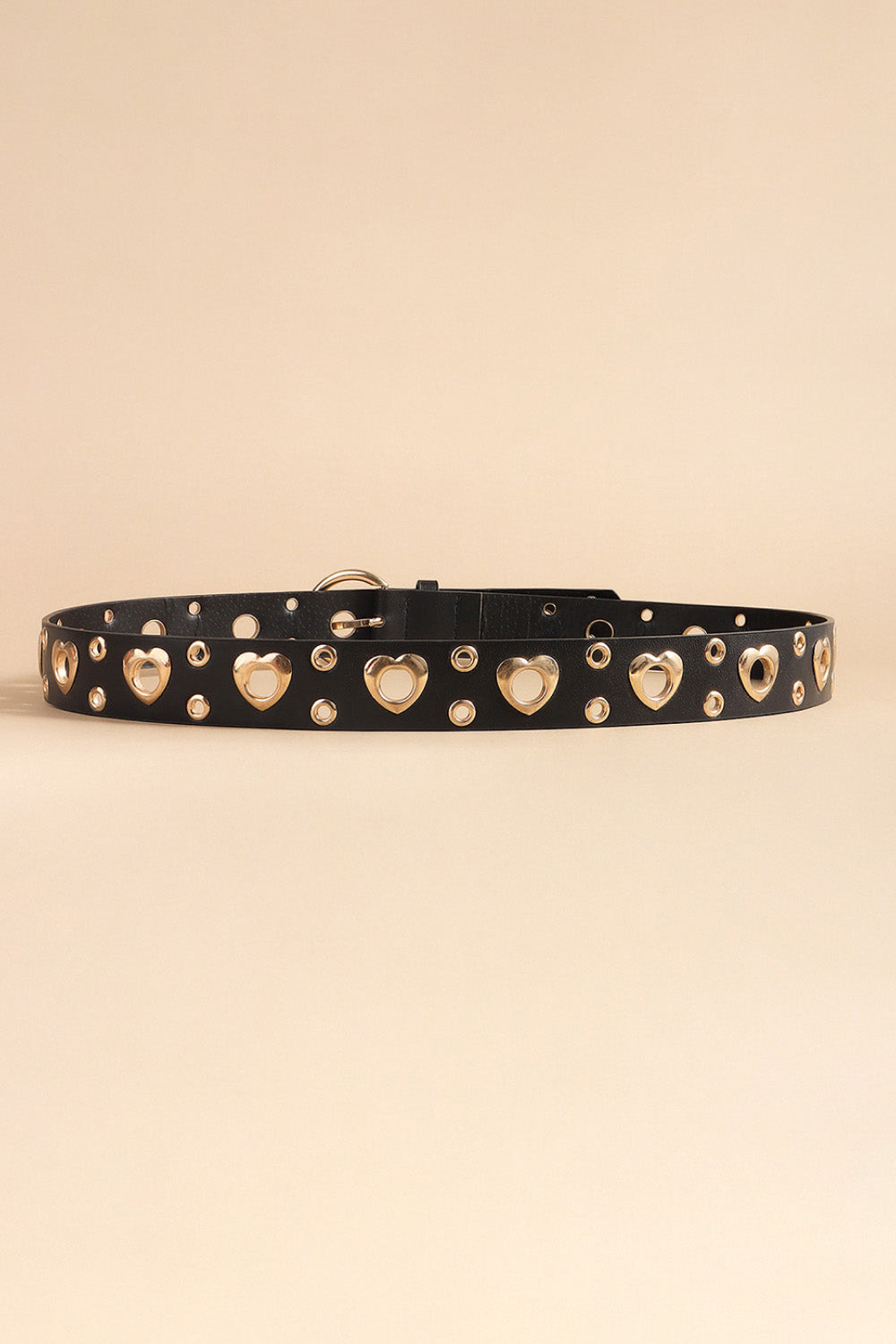 Heart Shape Alloy Detail PU Leather Belt - RebelReine Apparel & Co.