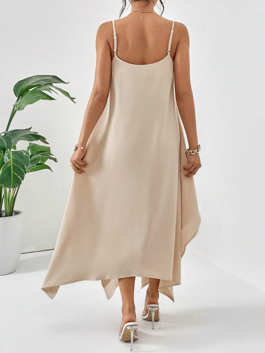 Scoop Neck Midi Cami Dress - RebelReine Apparel & Co.