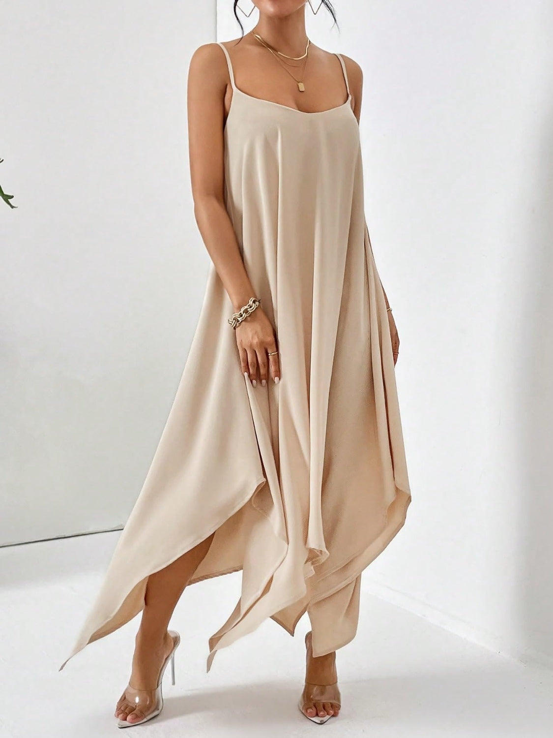 Scoop Neck Midi Cami Dress - RebelReine Apparel & Co.