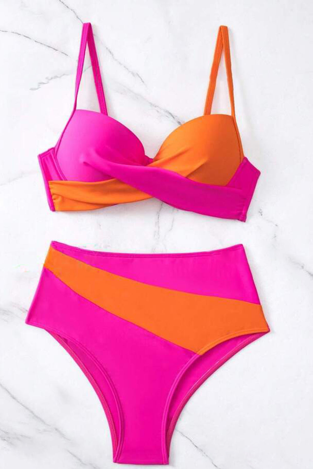 Contrast Sweetheart Neck Bikini Set - RebelReine Apparel & Co.