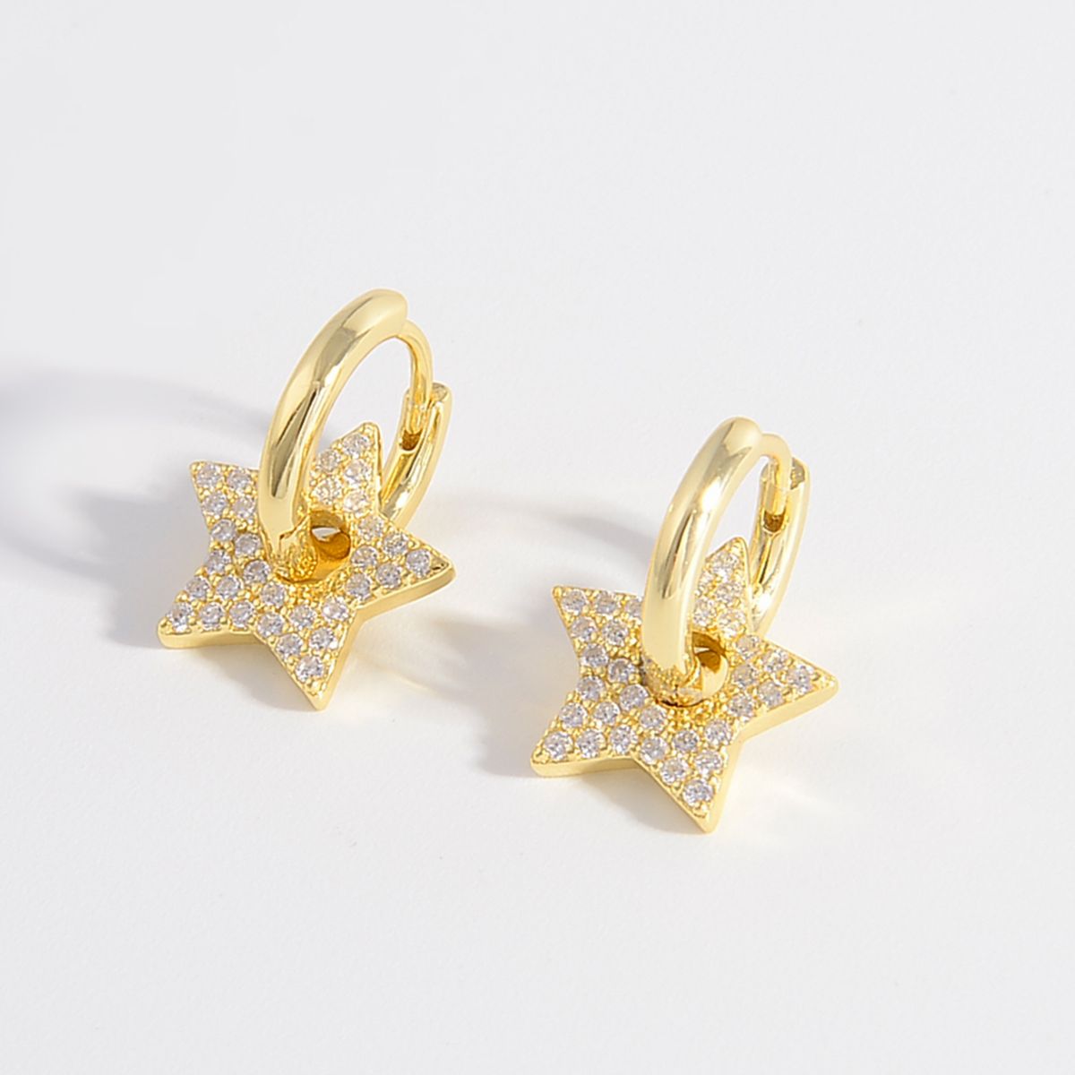 925 Sterling Silver Zircon Star Earrings - RebelReine Apparel & Co.Trendsi