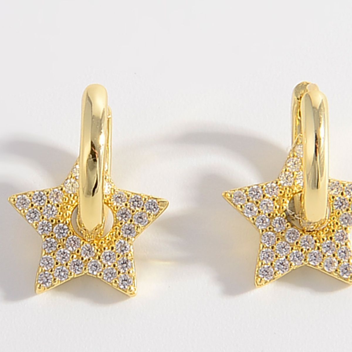 925 Sterling Silver Zircon Star Earrings - RebelReine Apparel & Co.Trendsi