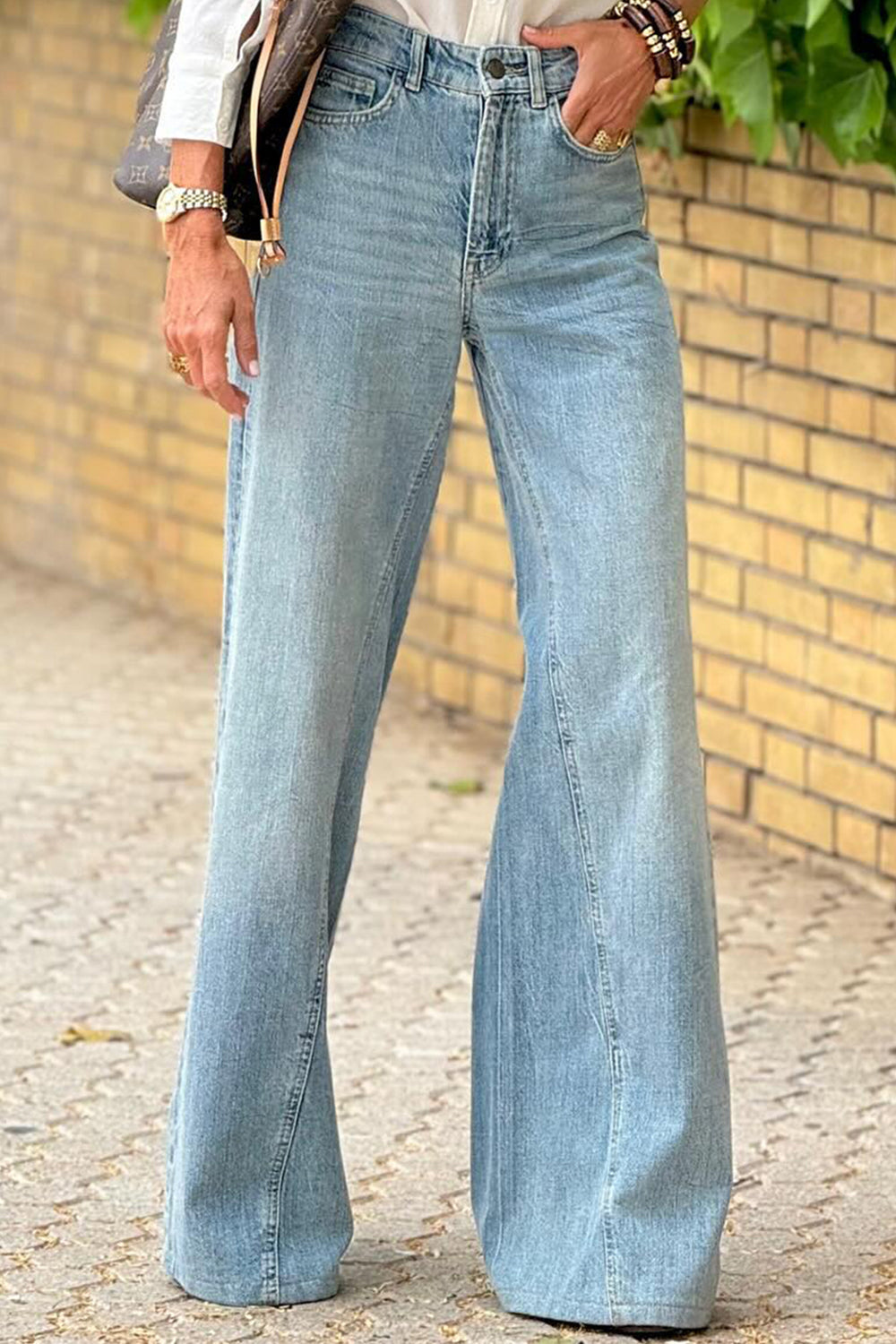 High Waist Bootcut Jeans with Pockets - RebelReine Apparel & Co.