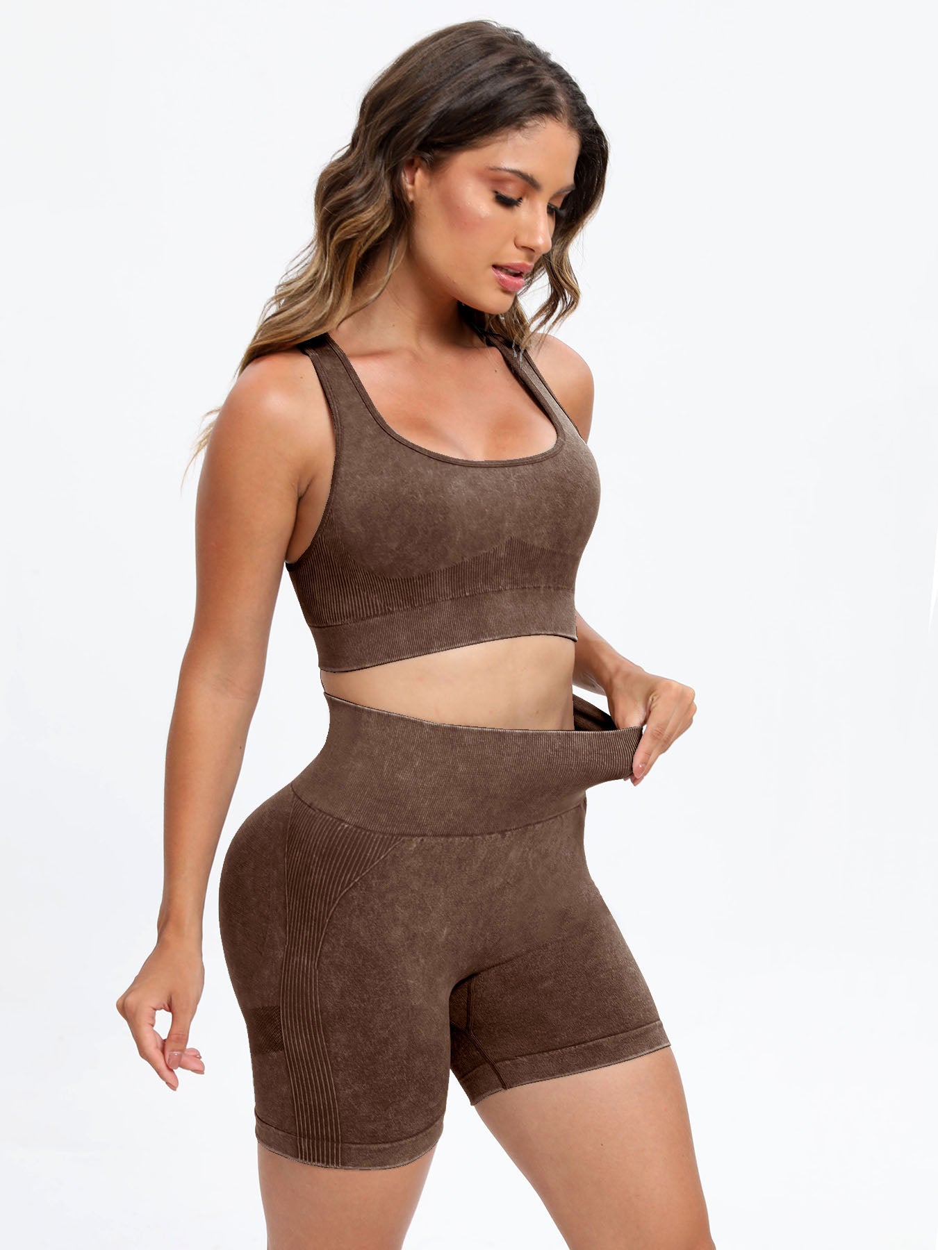 Scoop Neck Wide Strap Top and Shorts Active Set - RebelReine Apparel & Co.