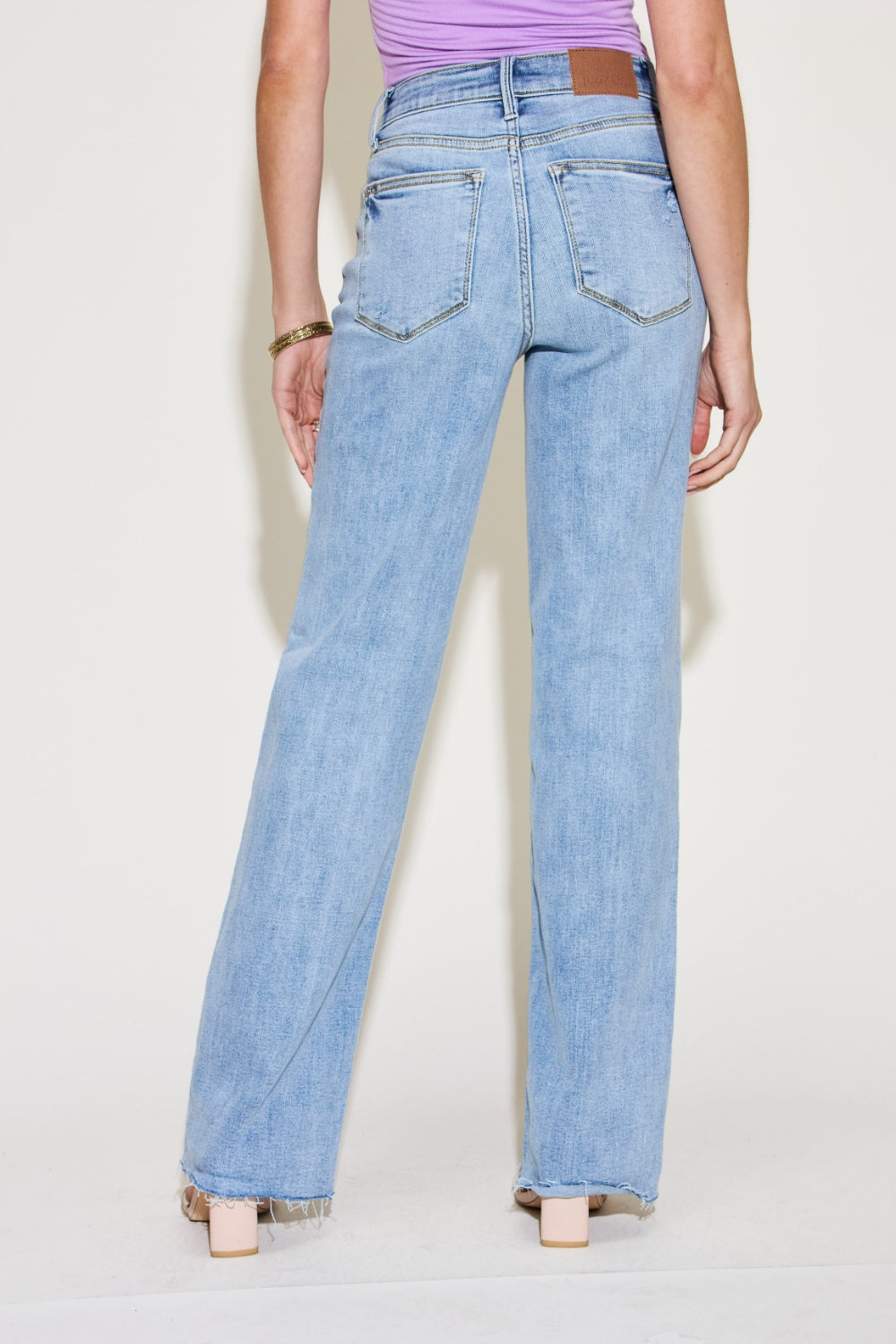 Judy Blue Full Size V Front Waistband Straight Jeans - RebelReine Apparel & Co.