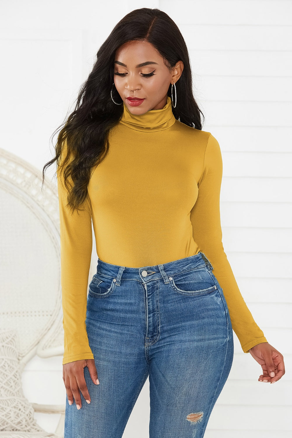 Turtleneck Long Sleeve Bodysuit - RebelReine Apparel & Co.