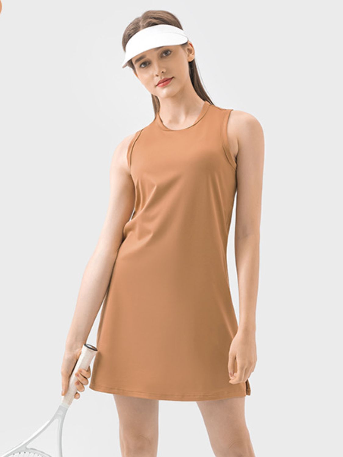 Round Neck Sleeveless Active Dress - RebelReine Apparel & Co.