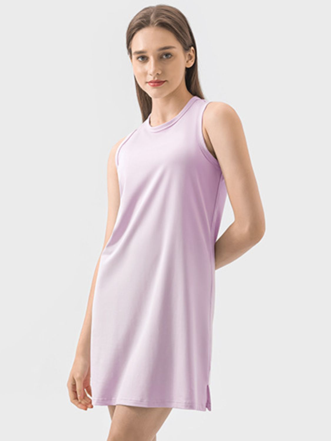 Round Neck Sleeveless Active Dress - RebelReine Apparel & Co.