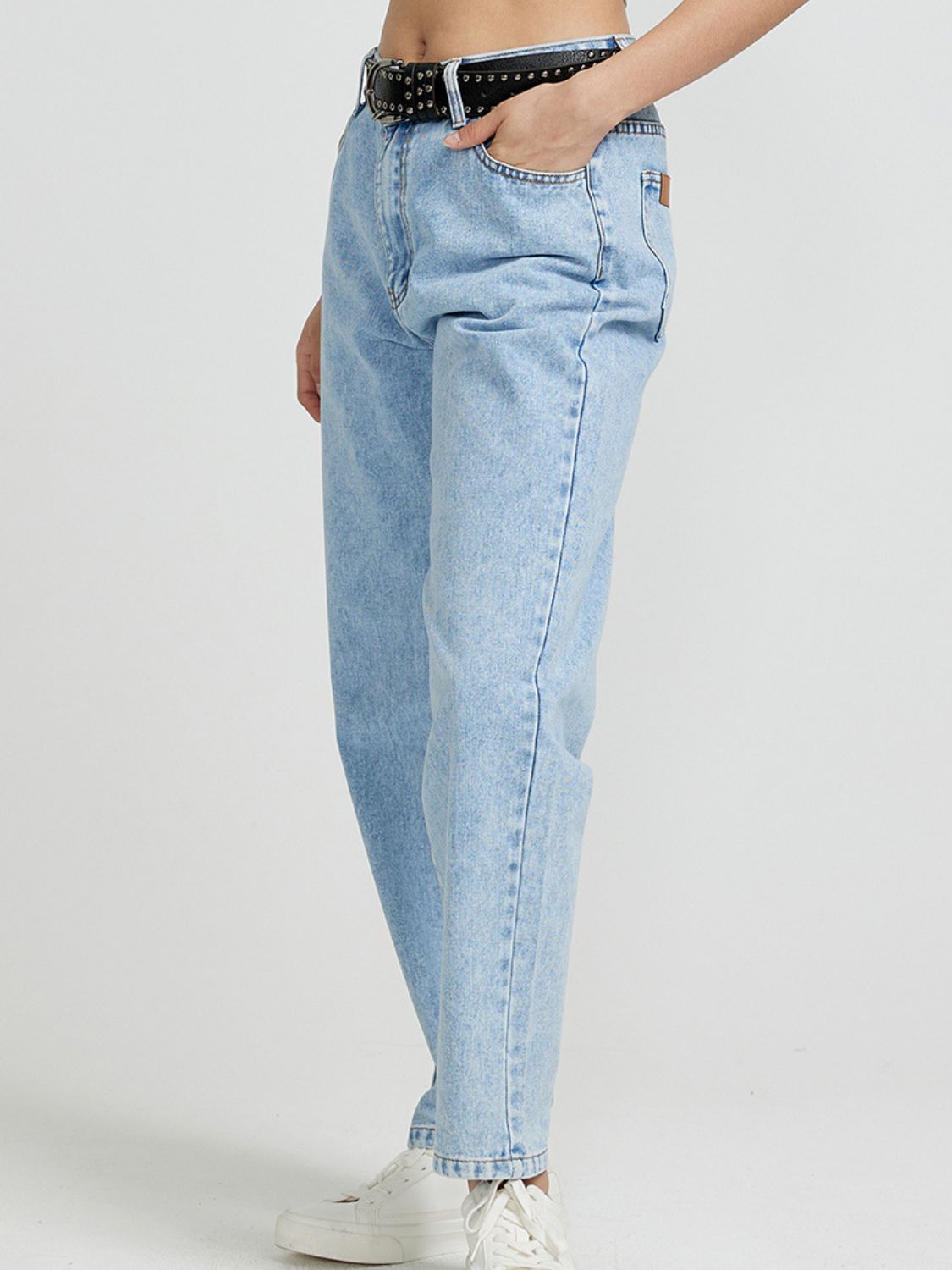 Pocketed Straight Leg Jeans - RebelReine Apparel & Co.