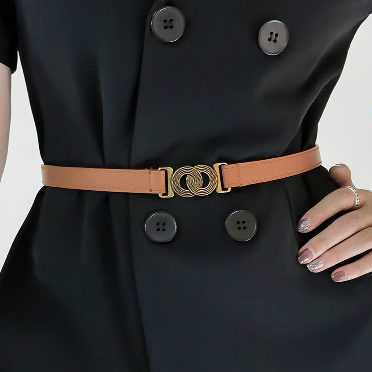 Alloy Buckle PU Belt - RebelReine Apparel & Co.Trendsi