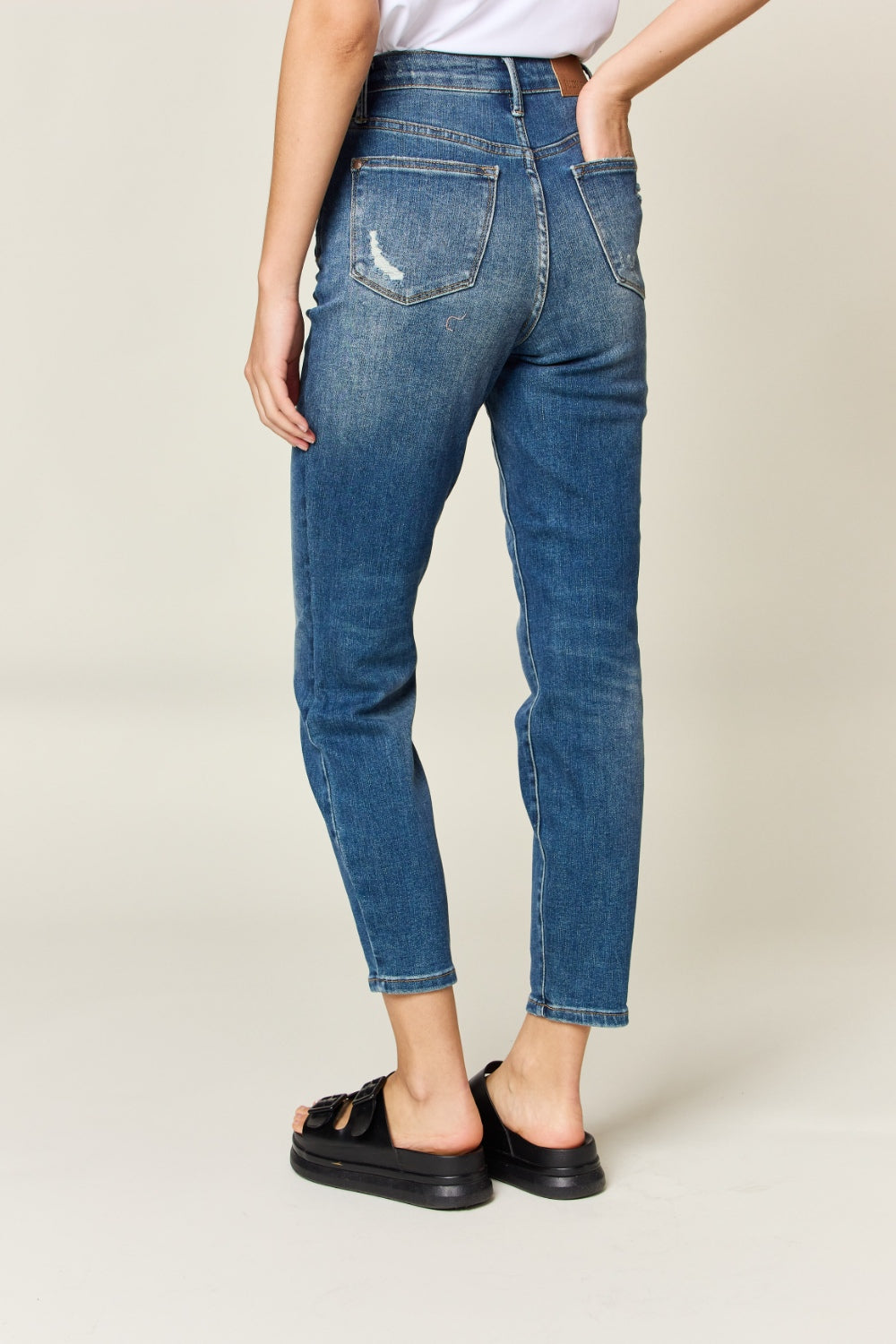 Judy Blue Full Size Tummy Control High Waist Slim Jeans - RebelReine Apparel & Co.