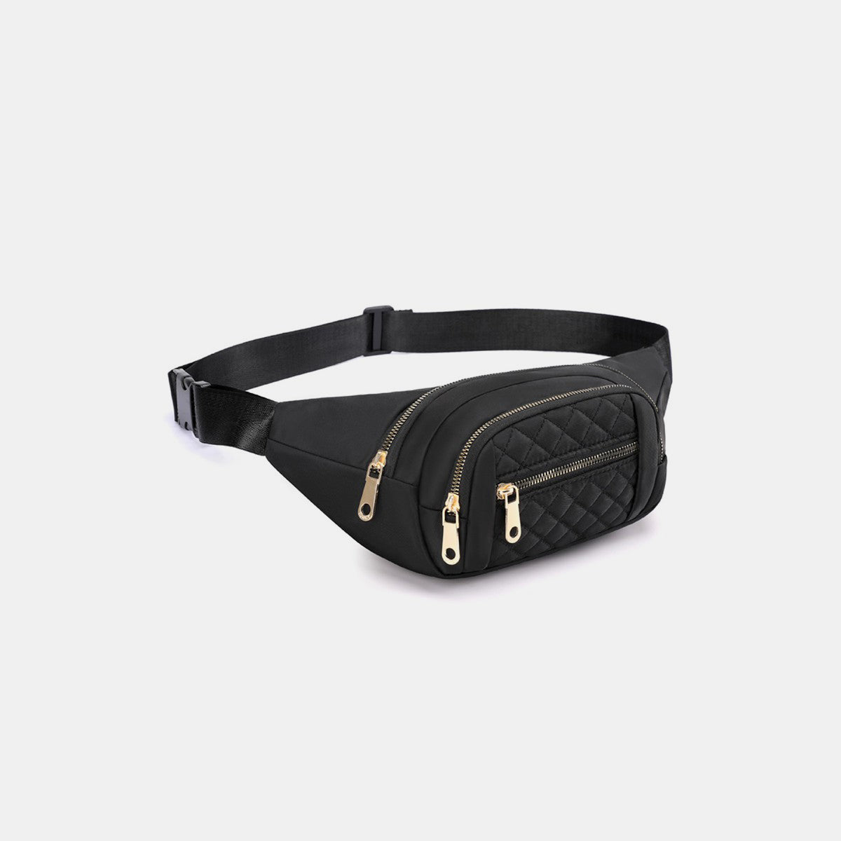 Zenana Quilted Multi Pocket Waist Belt Bag - RebelReine Apparel & Co.