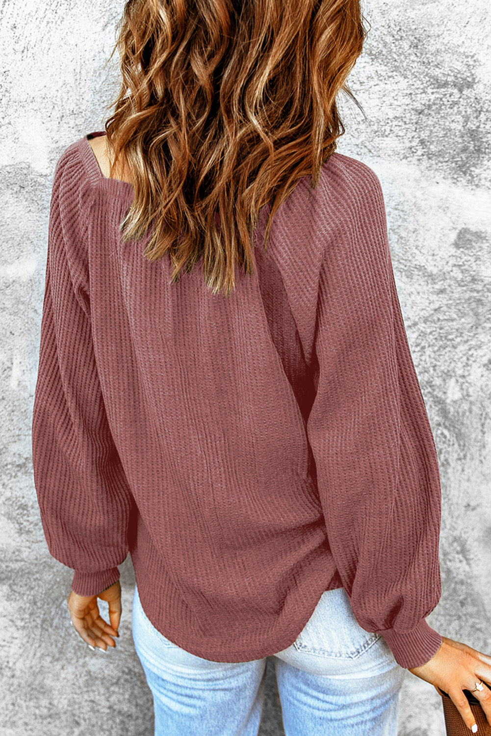 Square Neck Waffle-Knit Top - RebelReine Apparel & Co.