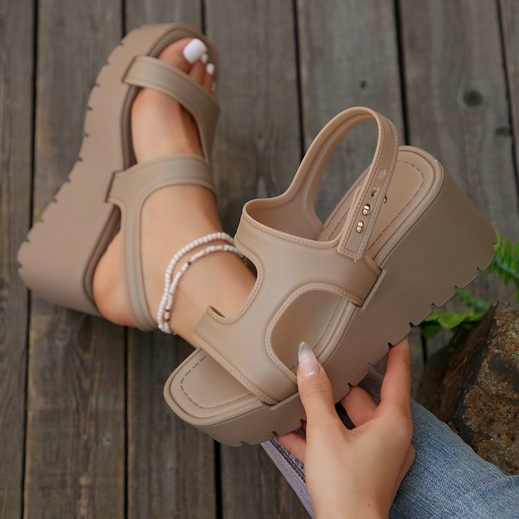 Open Toe Wedge Sandals - RebelReine Apparel & Co.