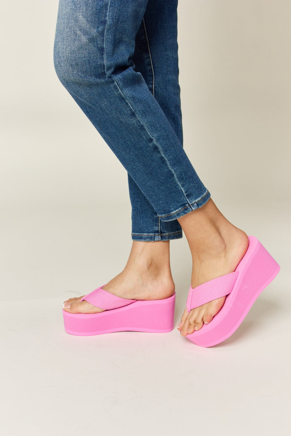 WILD DIVA Open Toe Platform Wedge Sandals - RebelReine Apparel & Co.