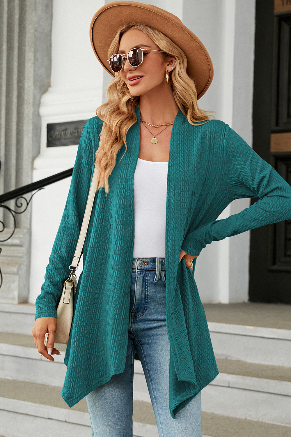 Open Front Long Sleeve Cardigan