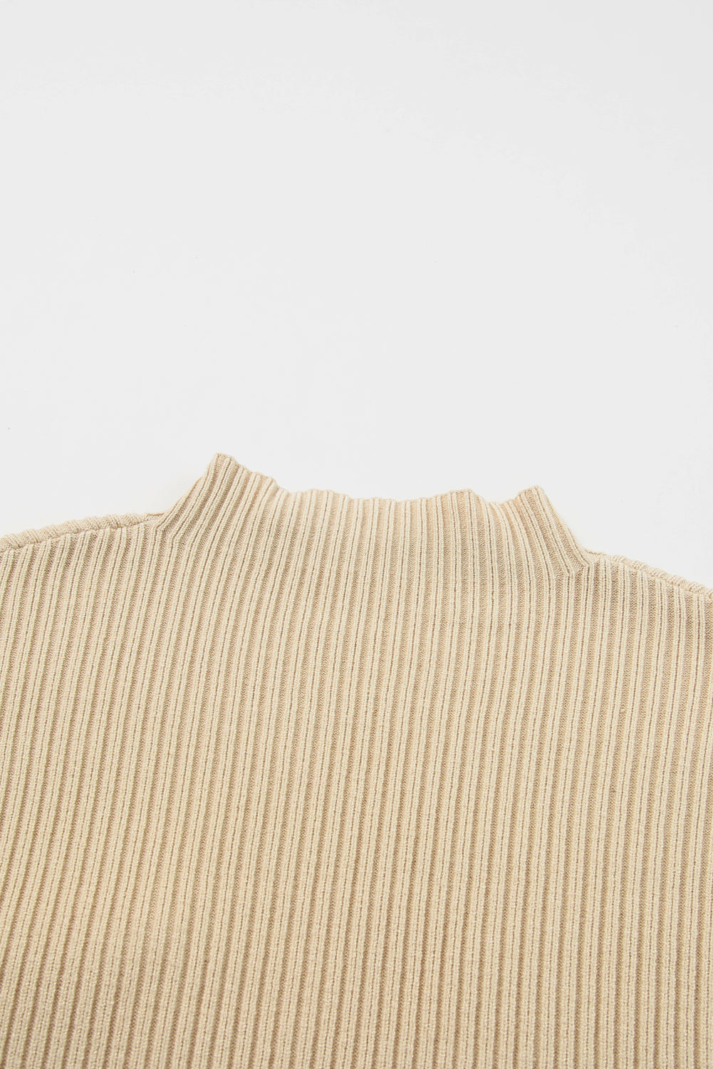 Oatmeal Patch Pocket Ribbed Knit Short Sleeve Sweater - RebelReine Apparel & Co.