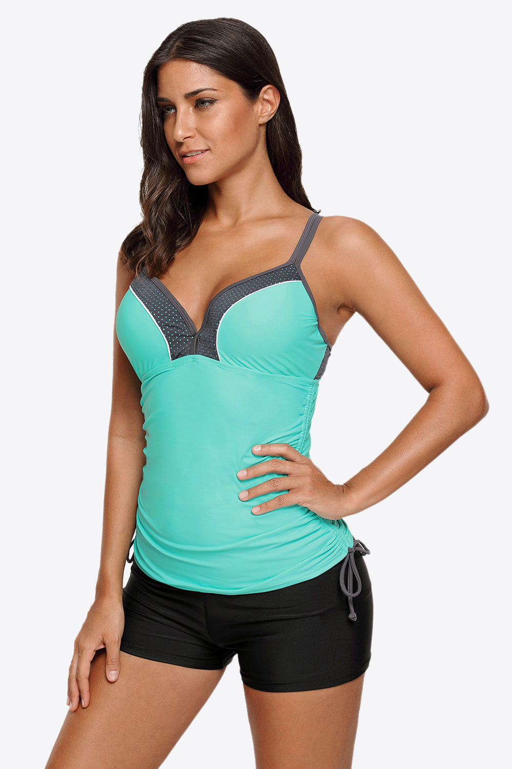 Contrast Sweetheart Neck Swim Cami - RebelReine Apparel & Co.