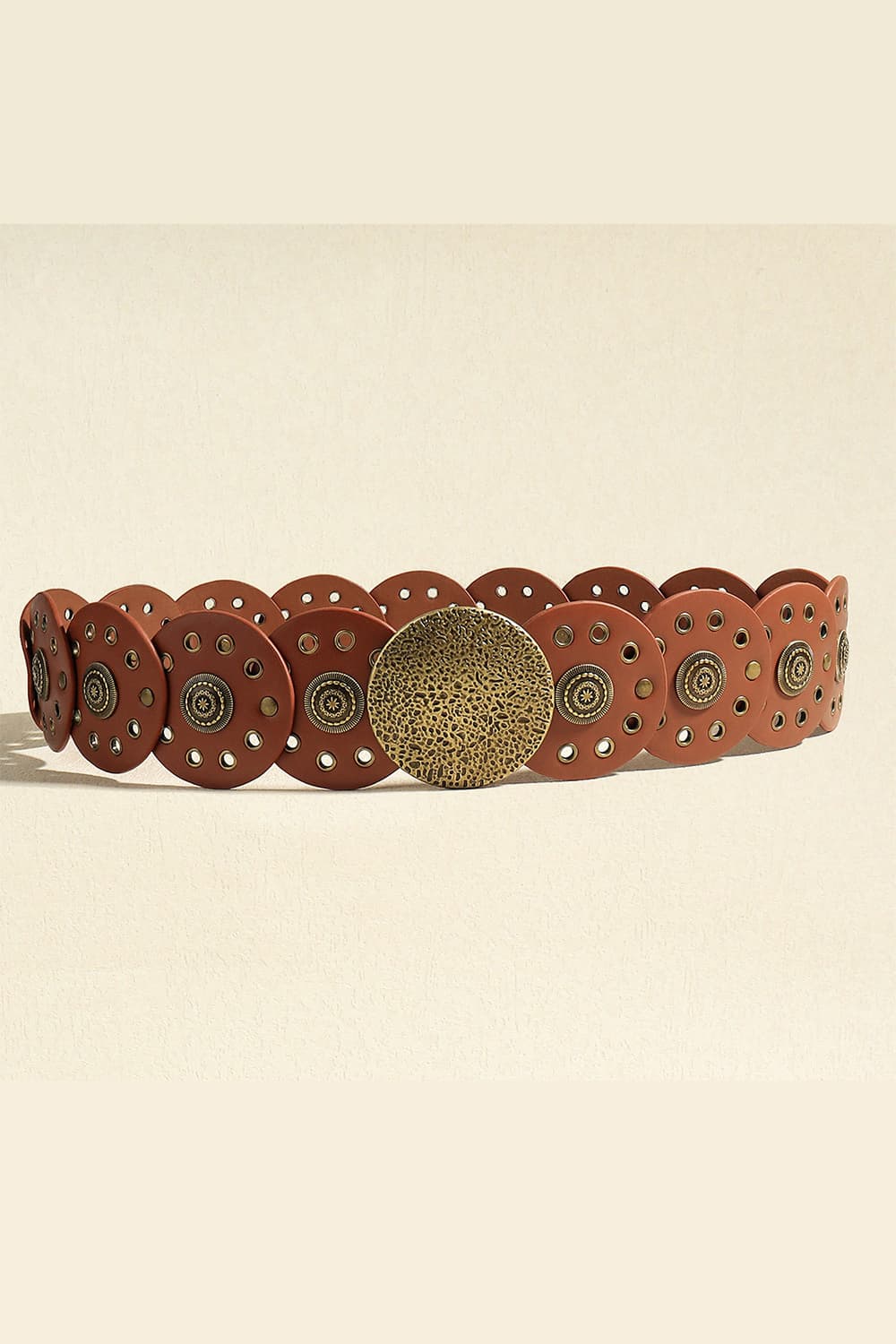 Round Shape PU Leather Belt - RebelReine Apparel & Co.